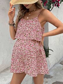 SHEIN Quần áo cho con bú in hình kỳ nghỉ thông thường Tank Top - Màu Hồng Tươi - Xem 6