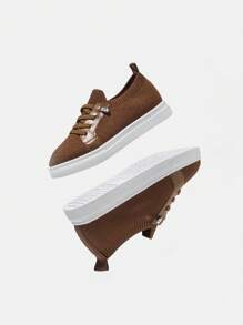 儿童棕色一脚蹬休闲透气户外运动鞋 - 棕色 - 查看 1