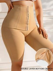 Women's Plus Size High Elasticity Seamless Tummy Control Shapewear Shorts (1pc) - Apricot - View 2