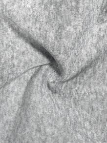 Slaydiva Pantalones largos grises casuales de pierna ancha con cordón - H