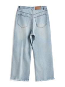 Manfinity EMRG Quần jean baggy rách rách màu xanh nhạt cho nam - Rửa nhẹ - Xem 8