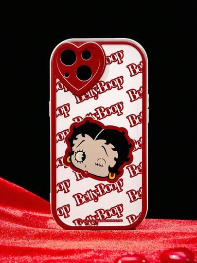 Betty Boop | ROMWE غلاف هاتف بتصميم فتاة كرتونية ونمط حرف ملوّن