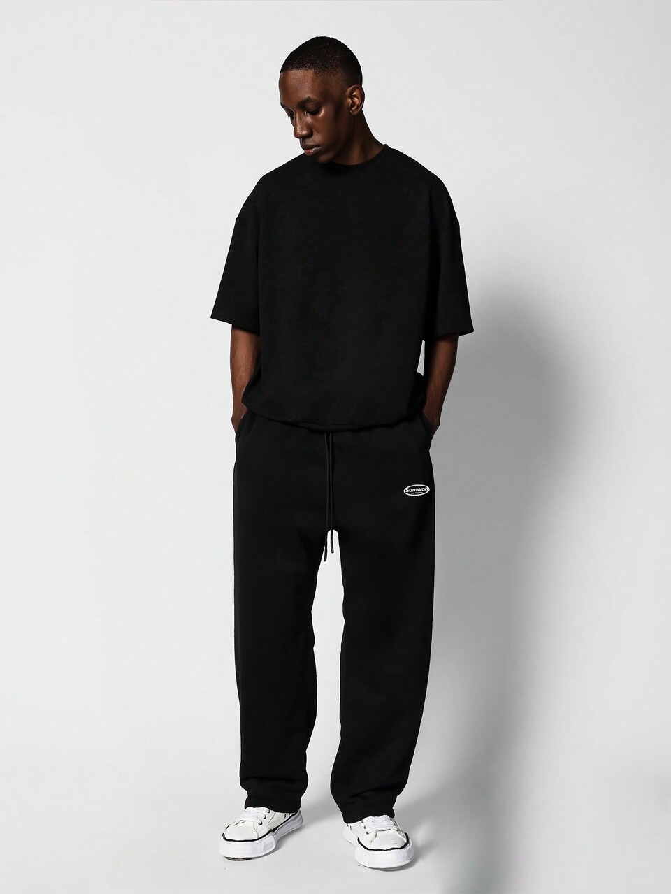 SUMWON Oversized Relaxed Fit Drawstring Jogger Style Sweatpants