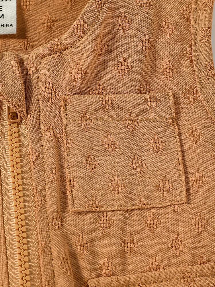 Baby Boy Vintage Casual Workwear Sleeveless Top, Summer