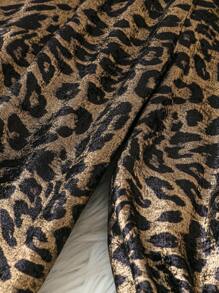 EMERY ROSE Pantalones de pierna recta con estampado de leopardo de moda para mujer para vacaciones