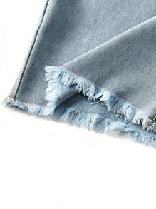 Manfinity EMRG Quần jean baggy rách rách màu xanh nhạt cho nam - Rửa nhẹ - Xem 14