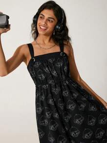 GAWX Vestido informal de verano con estampado para mujer estilo artista, vestido estilo playa, para fiesta, vacaciones, atuendo de cumpleaños, festival, apto para Ibiza