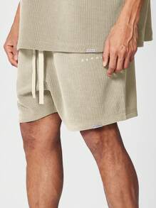 SUMWON Textured Drop Crotch Short - Apricot - View 1