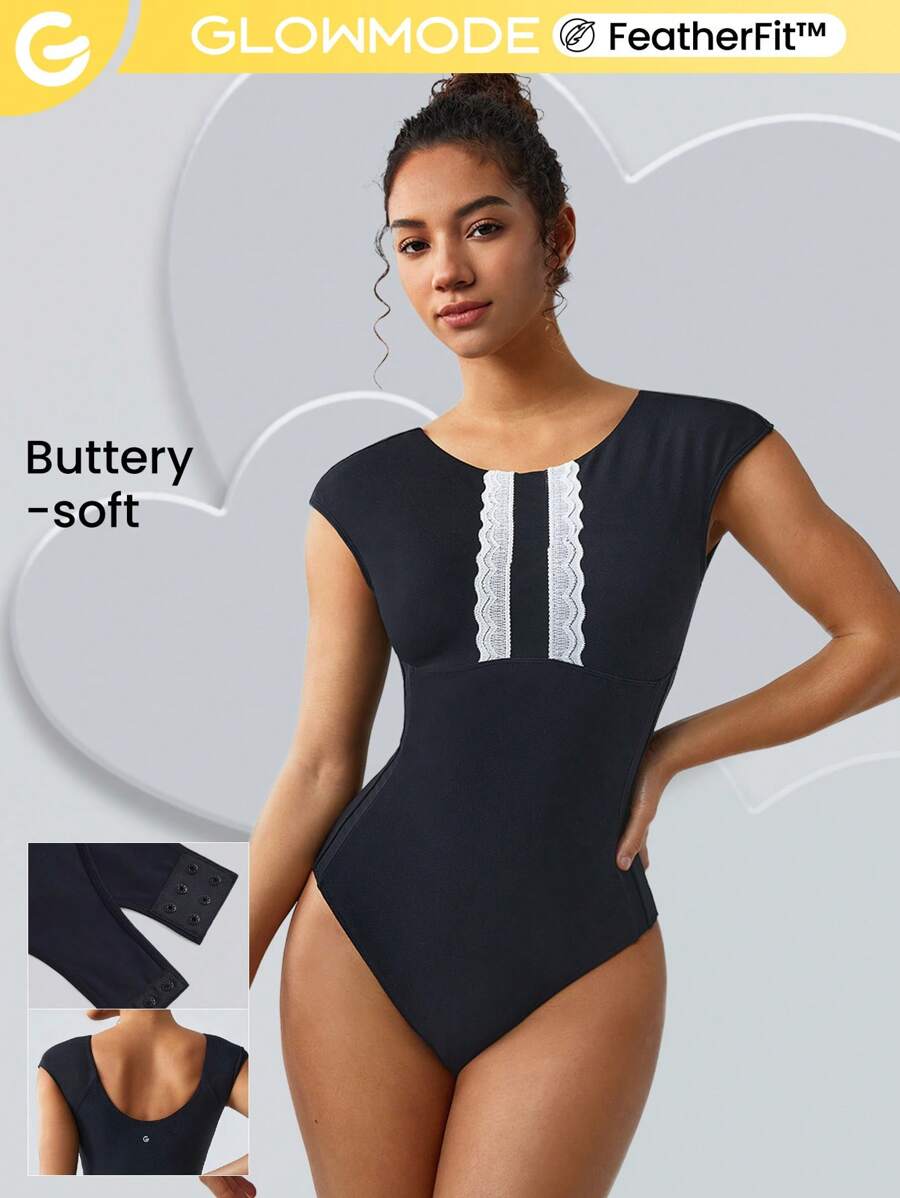 GLOWMODE FeatherFit™ Best Angles Cap Sleeve Adjustable Bodysuit Low Impact Daily Valentine's Day Love