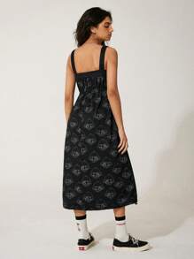 GAWX Vestido informal de verano con estampado para mujer estilo artista, vestido estilo playa, para fiesta, vacaciones, atuendo de cumpleaños, festival, apto para Ibiza