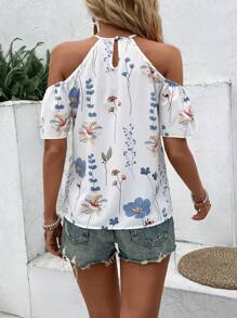 SHEIN Clasi Camisa elegante y con estilo para mujer con cuello fruncido