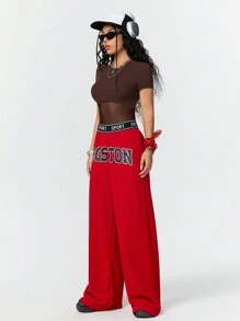 SHEIN Coolane Body de punto y malla de verano para mujer