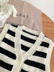 Spring/Summer New Arrival, Baby Boys' Cardigan Sweater, Baby Sweater Vest, Striped Baby Sweater Vest, Baby Vest, Knit Baby Vest, Baby Cardigan - Multicolor - View 4