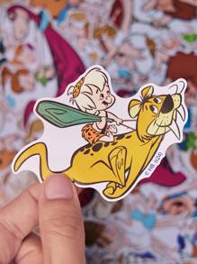 THE FLINTSTONES | SHEIN 53pcs Anime Character Pattern Sticker Pack - Multicolor - View 4