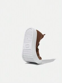 儿童棕色一脚蹬休闲透气户外运动鞋 - 棕色 - 查看 3