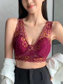 DAZY Lace Back Beauty Light And Thin Wireless Bra