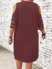 SHEIN LUNE Vestido clásico retro impreso de talla grande - Multicolor - Ver 2
