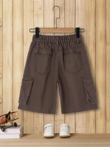 Boys' (Big) New Casual Fashion Design Washed Denim Suit