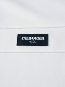 Manfinity Homme Camisa de polo de manga larga y con letras impresas para hombre, ideal para uso casual diario en primavera/verano