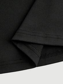 SHEIN MOD Women's Black Flared Pants With Drawstring Ruffles On Both Sides, Pants For Music Festivals, Flared Pants For Street Wear, Pants For Daily Outings, College Style Pants