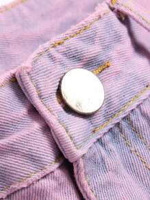 Men's Slim/Straight Fit Pink Distressed Jeans (European And American Style) - Pink - View 5