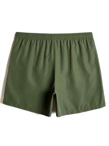 Manfinity Swimmode Men's 2pcs Swim Trunks Drawstring Waist Front Tie Pocket Lightweight 4-Way Stretch Lightweight 4-Way Stretch Solid Color Resort Casual