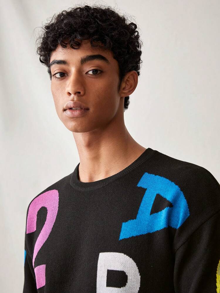 Men's Round Neck Printed Casual Short Sleeve Knitwear