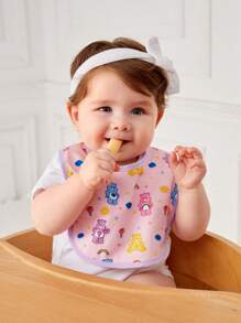 SHEIN X Care Bears 3 包柔软棉质婴儿围嘴，适合流口水的婴儿，礼物 - 彩色 - 查看 2