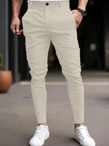 Manfinity LEGND 男士純色簡約日常商務西褲