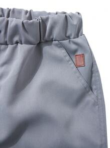 Manfinity Homme Men's Drawstring Pocket Design Casual Daily Wear Pants - Light Grey - View 7