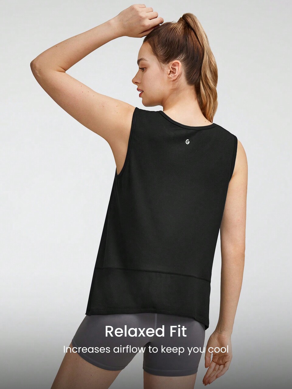 Ribbed Modal Good Flow Relaxed Fit High Slit Tee