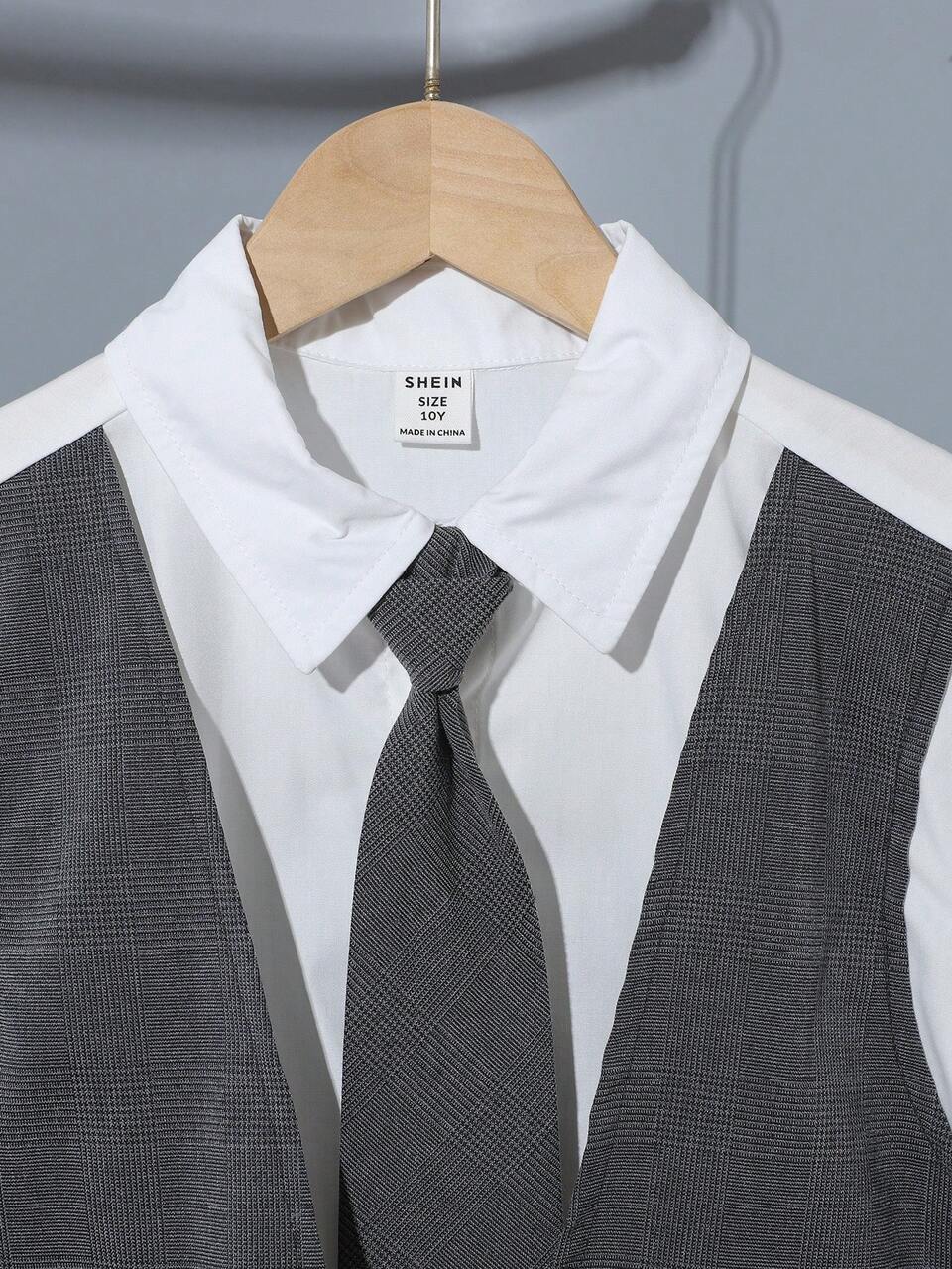 Tween Boys' Summer Stylish Color Block Patchwork 2 In 1 Shirt