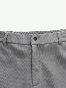 AKNOTIC Business Casual Easy Care Men's Old Money Style Knitted Tapered Suit Pants, Ideal For Spring And Autumn And Everyday Business-Casual Wear - Grey - View 5