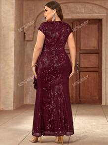 Vestido de fiesta largo con escote de corazón, todo forrado de lentejuelas, con volantes y abertura, vestido de invitada de boda, vestido de noche formal