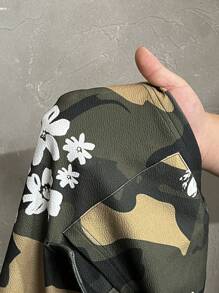Slaydiva 新品上市休闲街头风格工装裤，修身设计带口袋工装短裤 -E - 軍綠色 - 查看 7