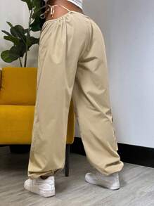 Slaydiva 休闲街头风格工装口袋女式长裤