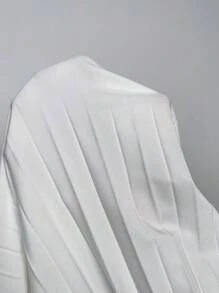 SHEIN Privé Plus Size Letnia Kolorowa Blokowa Plisowana Bez Ramiączek Sukienka A-Line Bodycon Dla Kobiet