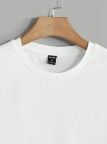 Manfinity VCAY 3pcs Pack Men's Summer Knitted Solid Color Casual Short Sleeve T-Shirt