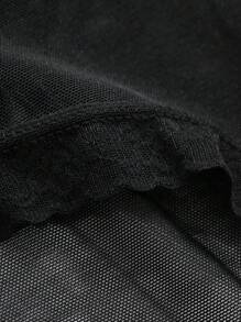 DAZY Faja reductora de control ligero para cintura y abdomen con malla con ribete de encaje transparente