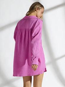 VARSITIE Thể thao Mùa hè dã ngoại cơ bản Với ÁO THUN DÀI VÀ BỘ QUẦN SHORT THỂ THAO - Hồng - Xem 2