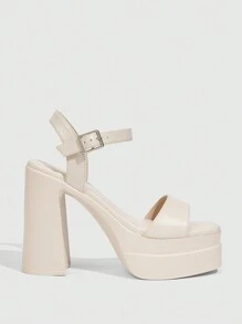 CUCCOO BIZCHIC 女士高跟凉鞋优雅基础款商务休闲商务时尚圣诞节秋季新年假期 - 杏色 - 查看 2