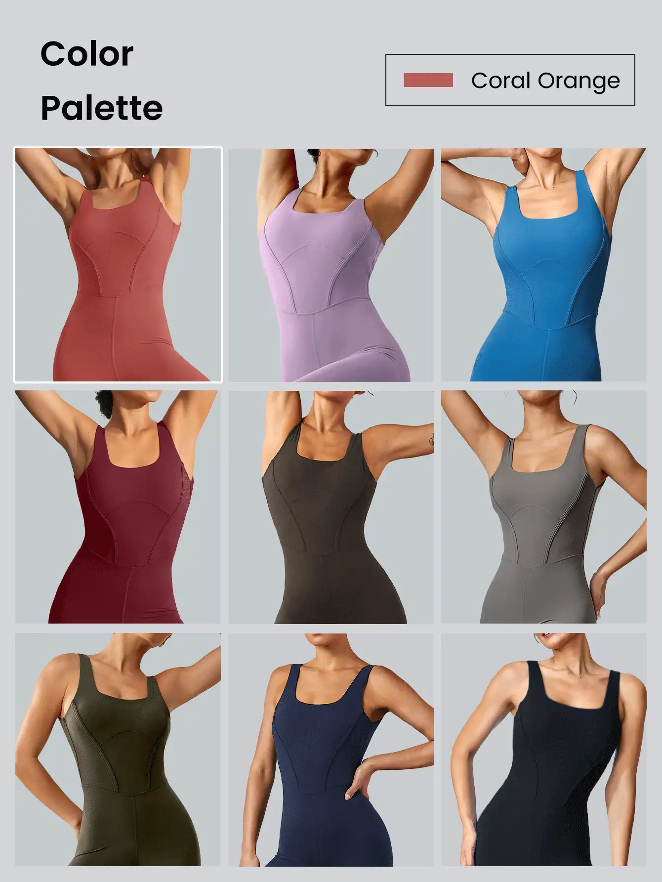 GLOWMODE 25" Macacão Esportivo de Ginástica Feminino Elegante de Verão com Controle de Barriga FeatherFit™ - Azul Wander - Visão 9