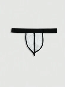 Men's Digital Printed Thong With Heart Pattern Sexy Underwear