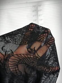 SHEIN ICON Plus Size Women's Simple Daily Mesh Tank Top, For Summer - Black - View 6