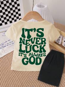 2入組寶寶男童休閒日常全配服裝套裝，春夏裝