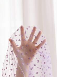 Soleia Holiday Romantic Mesh Bowknot Strap V-Neck Plus Size Dress - Mauve Purple - View 8