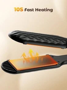 Teckwe Flat Iron Hair Straightener And Curler 2 In 1, 360°Cool Airflow, Fast Heating, 4 Temperature Adjustments, Suitable For Home And Travel Use - UK Plug