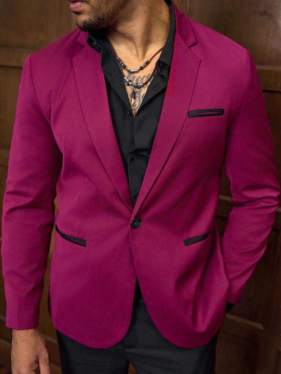 Manfinity Mode Men's Plain Daily Business Suit