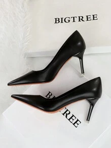 Fall/Winter 9283-A5 European And American Style Patent Leather High Heels For Women, Pointed Toe, Thin Heel, All-Match And Versatile Office Shoes, Elegant, Party