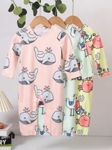 Mono lindo de cuello redondo para niño pequeño, otoño - Multicolor - Ver 1